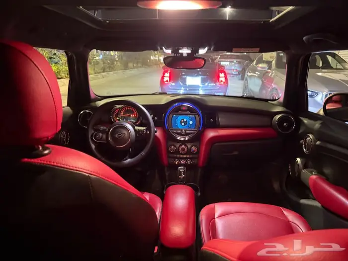 ميني كوبر 4 ابواب 2019 اسود داخلية احمر 3 سلندر تيربو 1.5 31