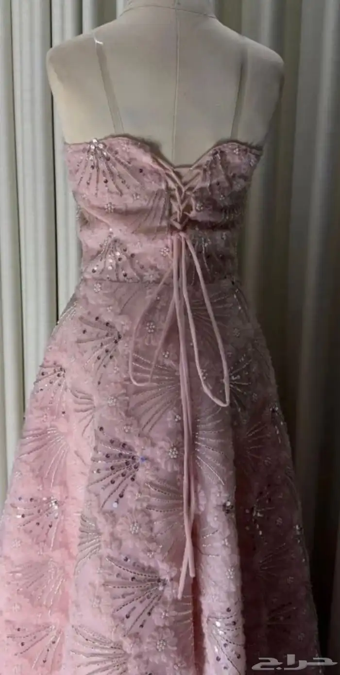 فستان وردي تم لبسه ساعات قليله ب400 0