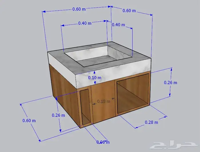 تفصيل وتصميم جميع احوض الزرع 3