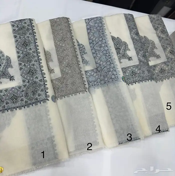 شال كشميري شماغ كشميري تطريز عريض 3