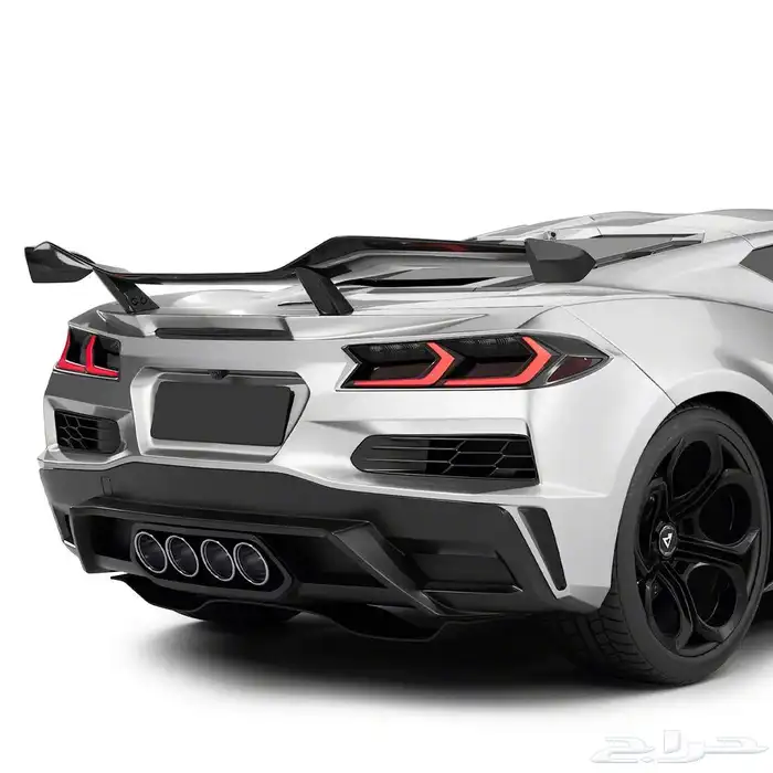 جناح كورفت C8 ZO6 2020-2025 اسود لامع مع جميع ملحقاته 1