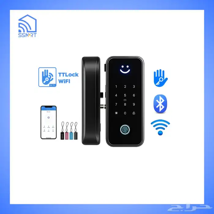 قفل ذكي باب زجاج بلوتوث مع واي فاي TTLOCK 0