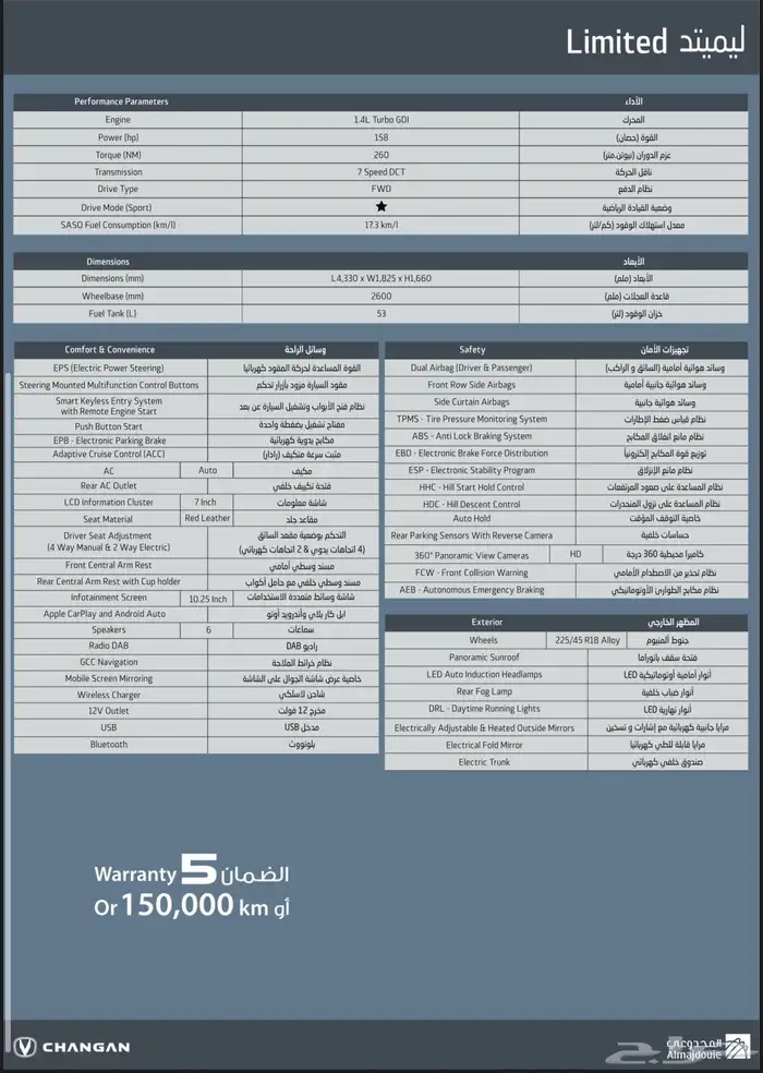 شانجان cs35plus موديل 25 لون ابيض سقف اسود 7
