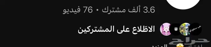حساب يوتيوب مشتركين 3 600 0