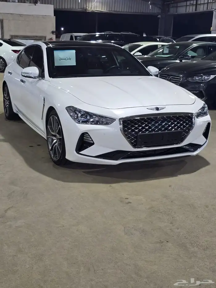 هيونداي جنسيس G70 ابيض 2021 بنزين بطاقة جمركية وارد كوريا 1