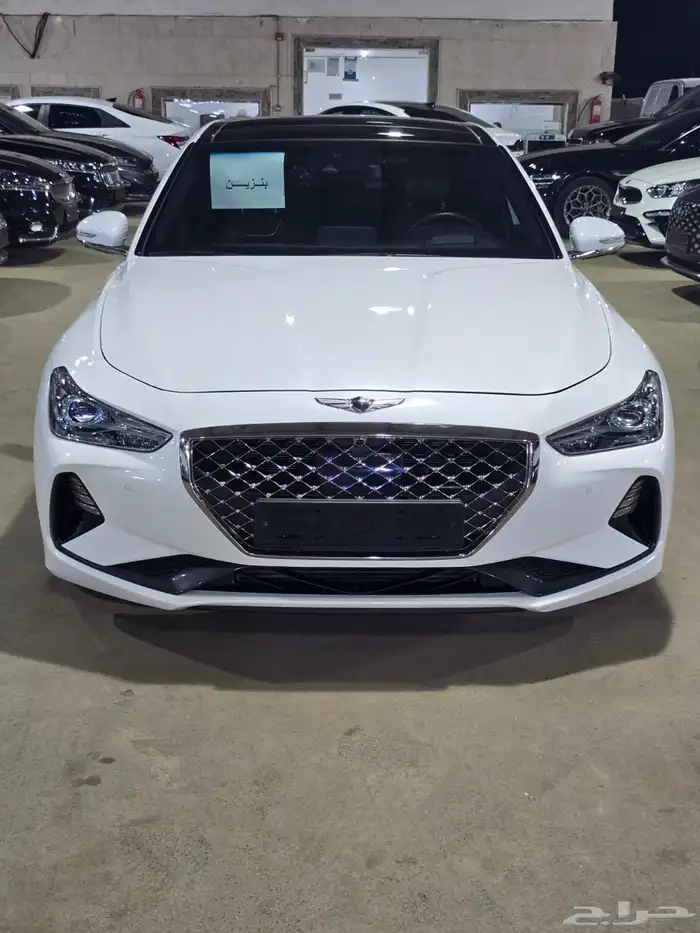 هيونداي جنسيس G70 ابيض 2021 بنزين بطاقة جمركية وارد كوريا 2