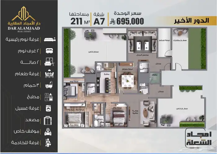 شقق تمليك للبيع - حي الشعلة - أبراج الظهران 3