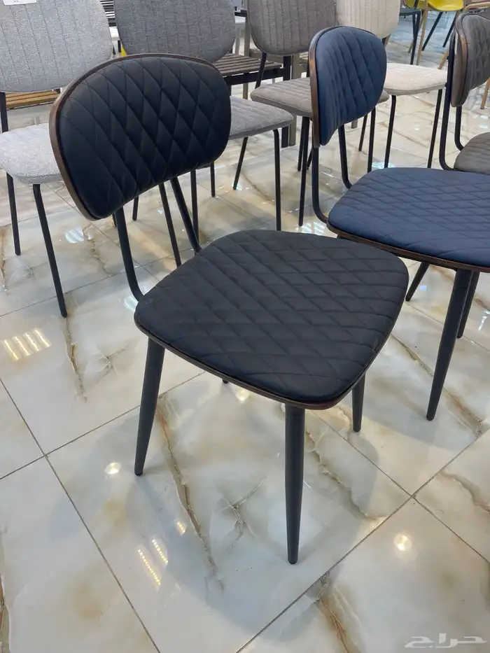 كرسي مفرد طعام   قماش   جلد   تصميم مودرن 9