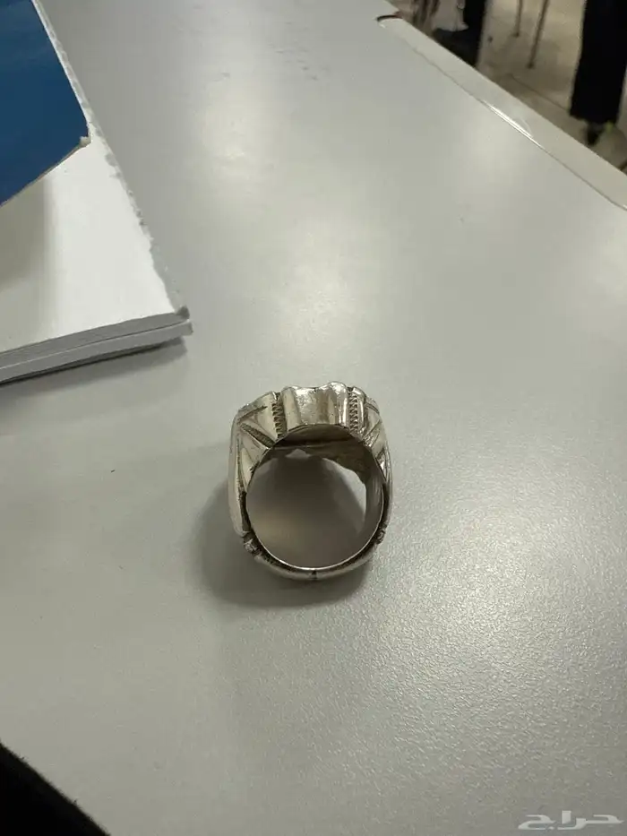 خاتم فضه عقيق للبيع 1