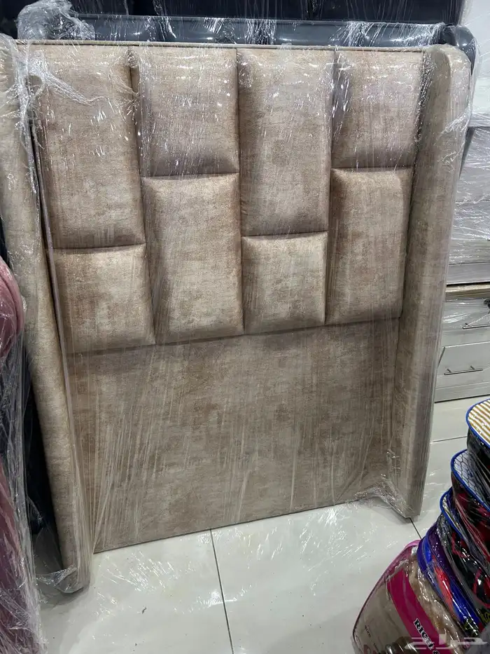 سرير بوكس خشب قماش و جلد حسب الطلب 3