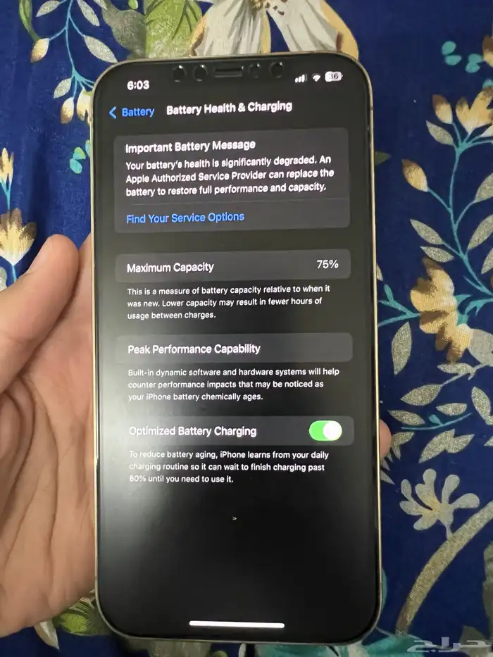 جوال ايفون 12برو ماكس جوال نظيف قيقا 128 2