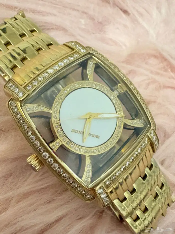 ساعة نسائية فاخرة   Paolo Boucchi   مرصعة بالألماس 4