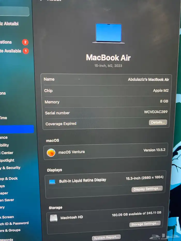 لابتوب ماك بوك اير 2023 9