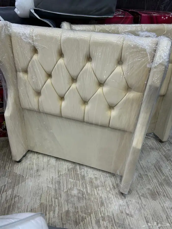 سرير بوكس خشب قماش و جلد حسب الطلب 2