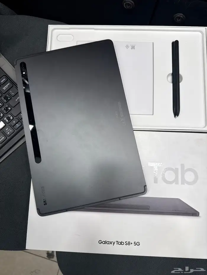 جالكسي تاب s8 بلص شريحه 5G رام 8 ذاكرة 128 وقلمه والكيبورد 0