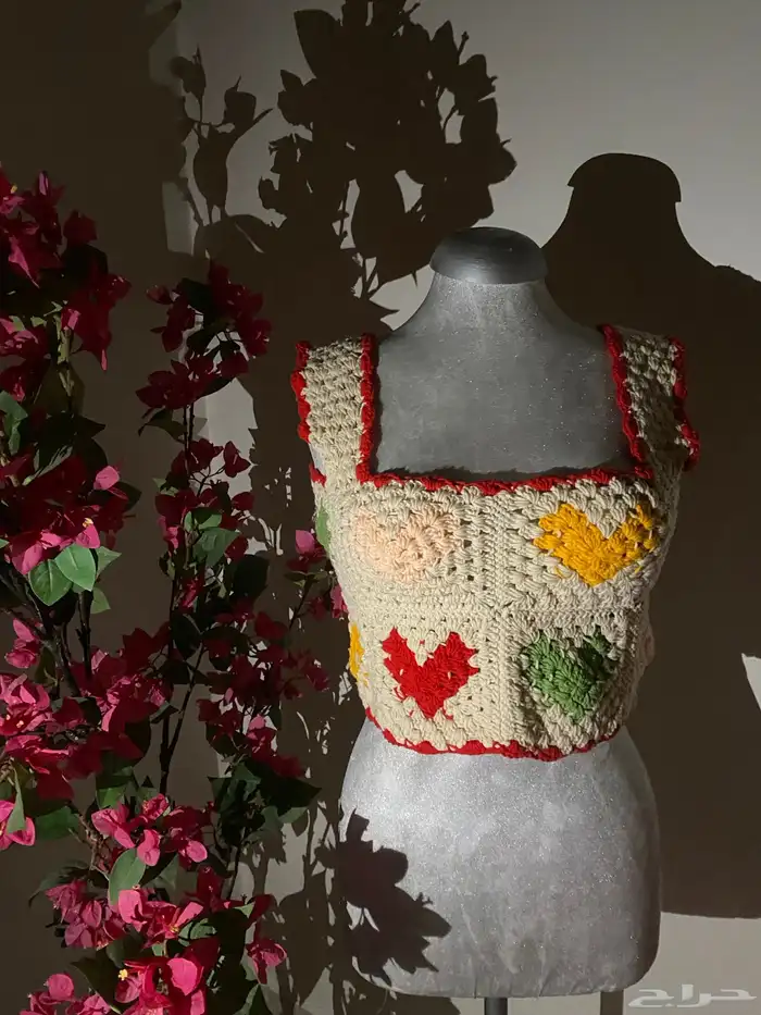 توب القلوب كروشية 3