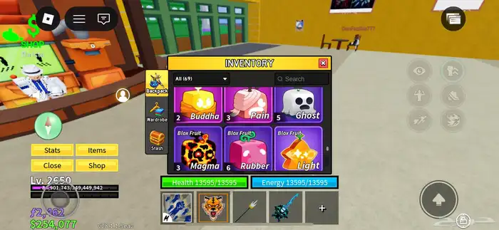 حساب بلوكس فروت معي جميع الاساليب وريس v4 معدا الهيومن 10