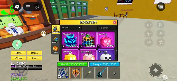 حساب بلوكس فروت معي جميع الاساليب وريس v4 معدا الهيومن 9