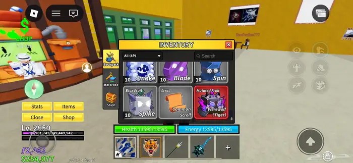 حساب بلوكس فروت معي جميع الاساليب وريس v4 معدا الهيومن 13