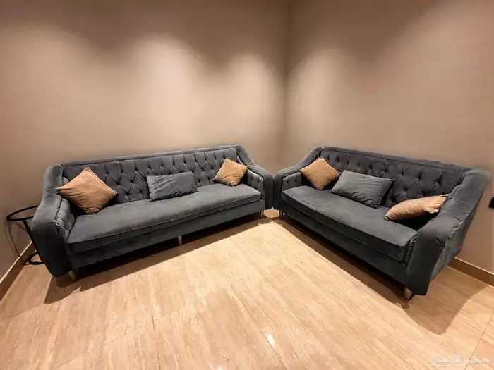 كنب قطعتين 5 اشخاص للبيع 0