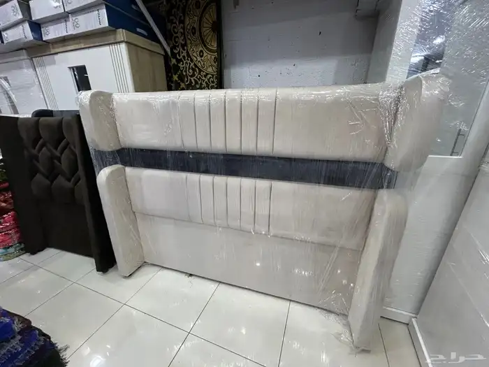 سرير بوكس خشب قماش و جلد حسب الطلب 7