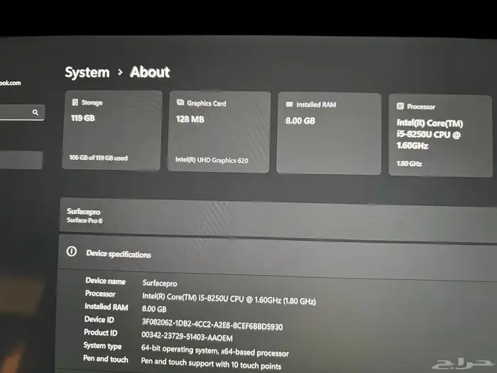 سيرفس برو 6 Surface pro 8