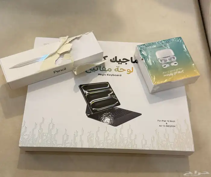 مجموعة كيبورد وقلم وسماعة لأيباد 12.9 إنش 5