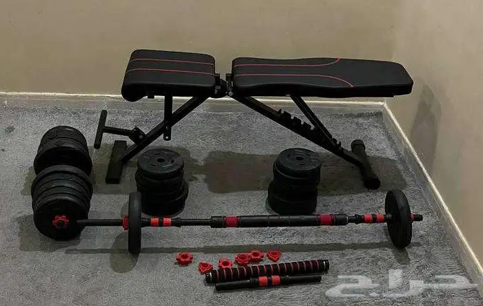 للبيع طقم أثقال   بنش رياضي قابل للتعديل . 1