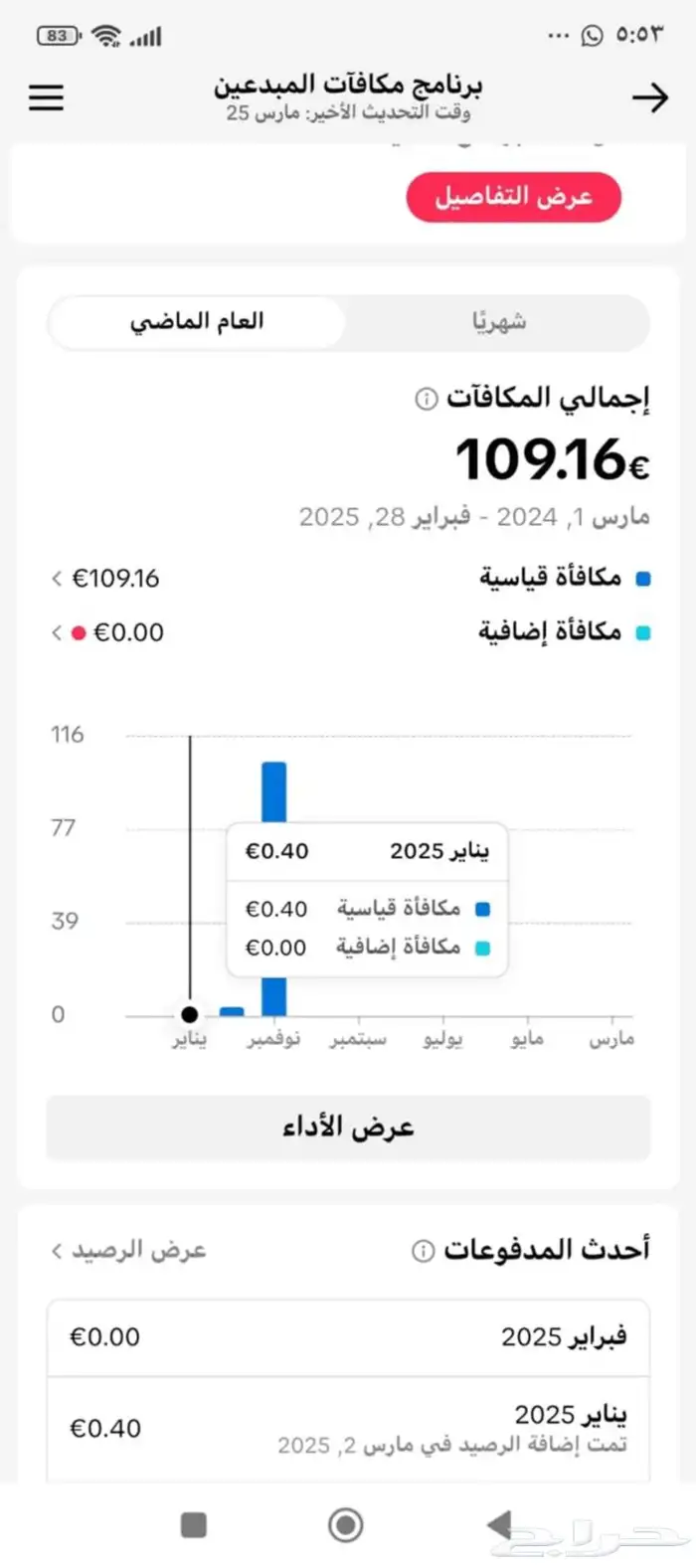 حساب تيك توك ارباح على المشاهدات 48 الف متابع 3