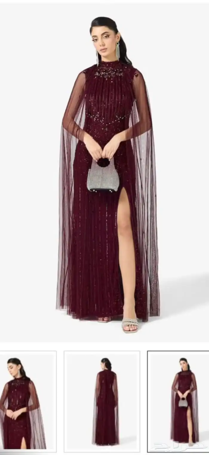 فستان احمر مقاس لارج من نمشي 0