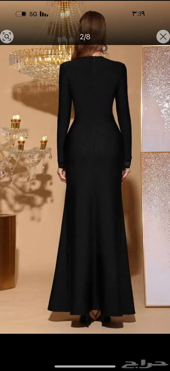 فستان سهره اسود ناعم 1