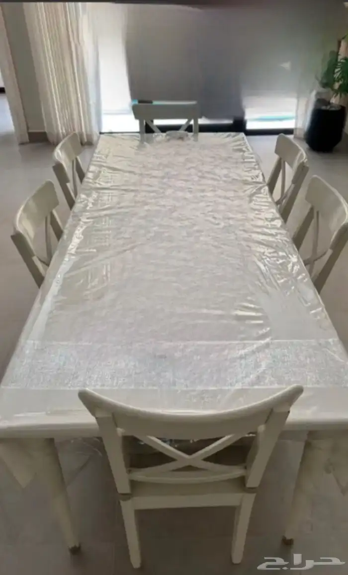 طاولة طعام تتصغر وتتكبر 8 كراسي 0
