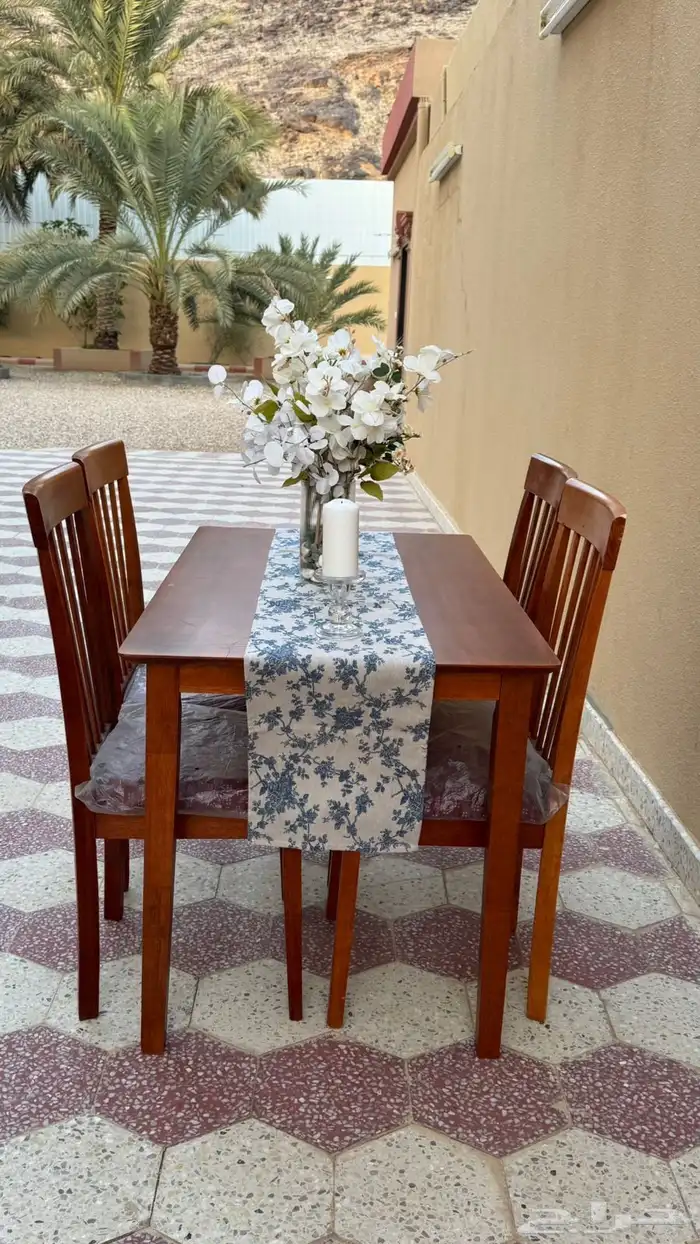 طاولات وكراسي جديده خشب ماليزي ماليزي من النوع القوي الاصلي 6