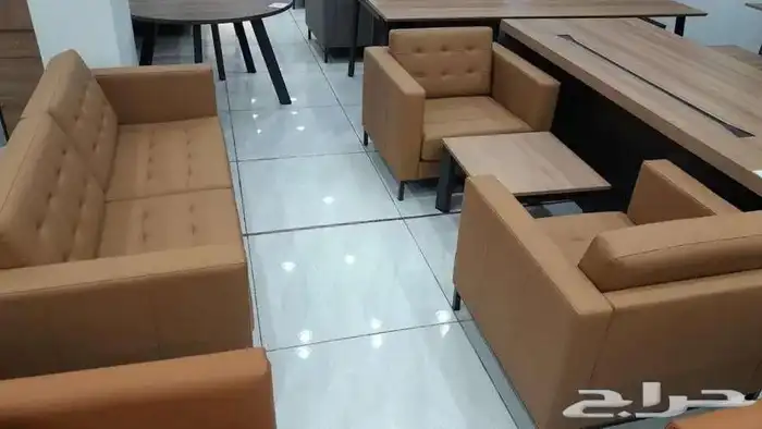 كنب جلد فخم متوفر مكتبي 3