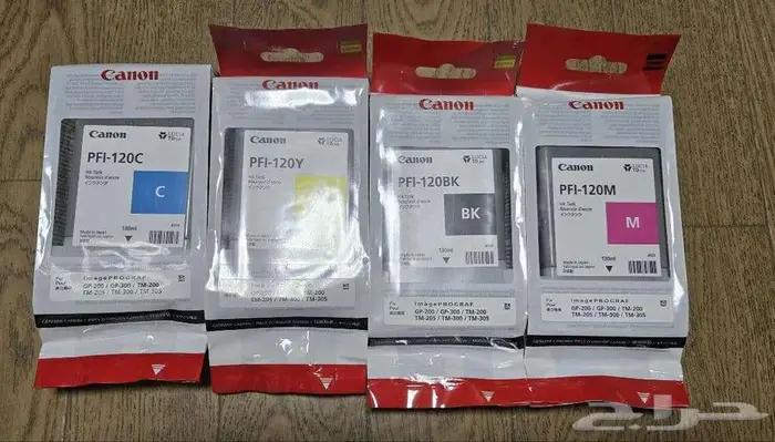 طقم حبر بلوتر كانون TM 300 TM 350 pfi 120 121 2