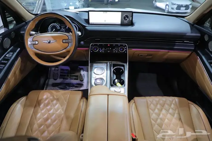 جينيسس GV80 فل كامل رويال بانوراما جلد ستة سلندر موديل 2022 13