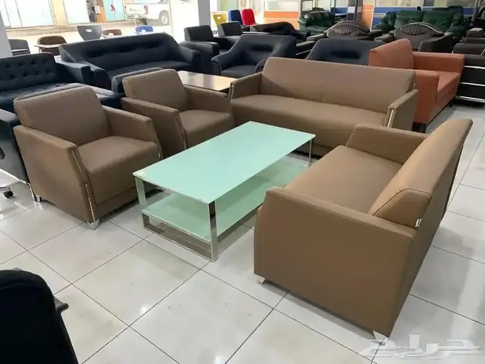 كنب جلد فخم متوفر مكتبي 0