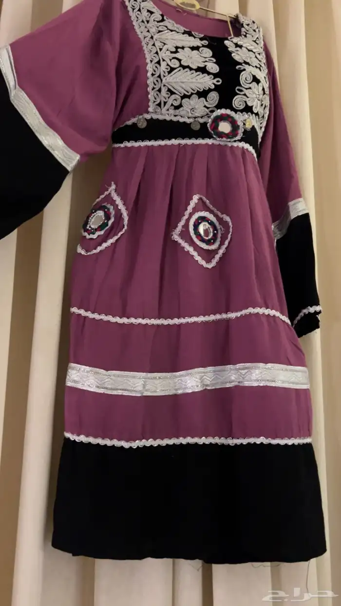 بلوزه بنقش الافغاني بلوزه تقليدي بلوزه طويل موف بنقشات 0