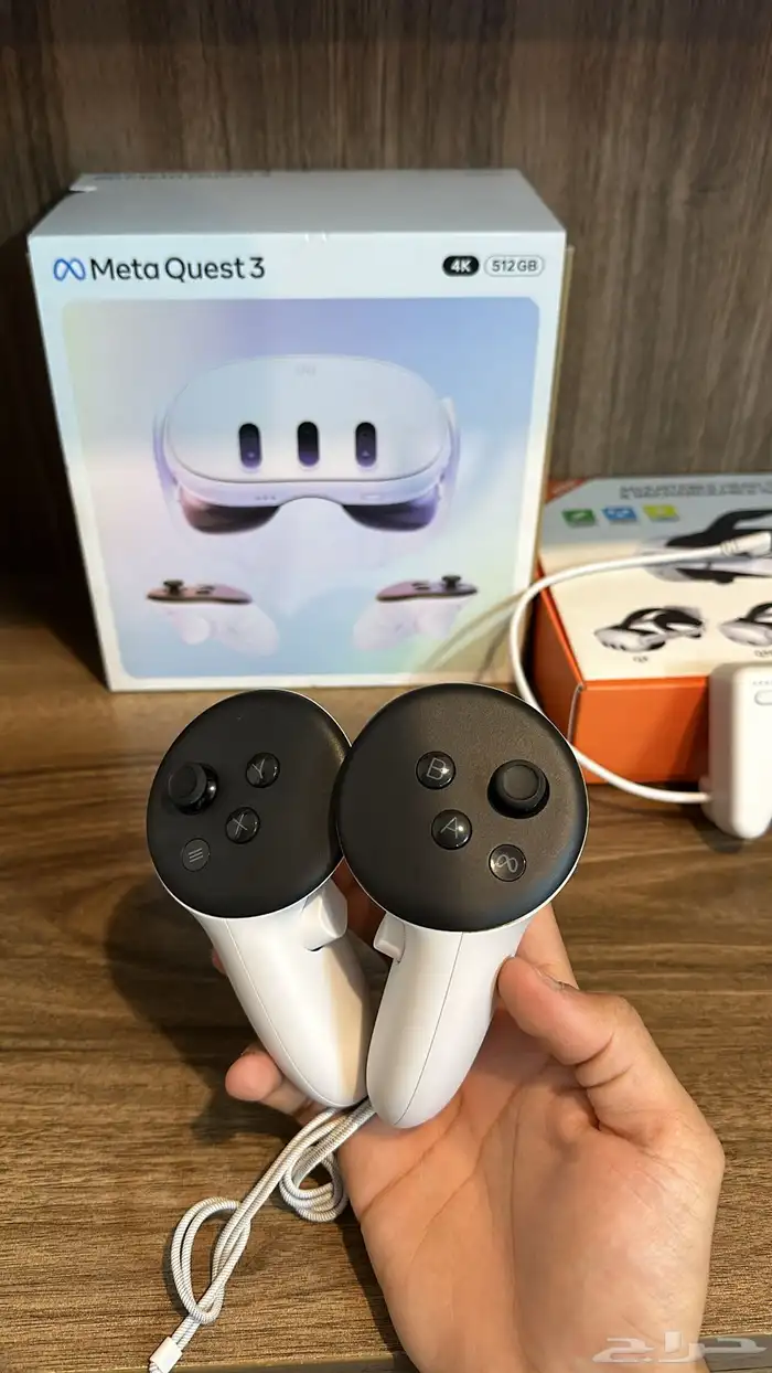 ميتا كويست 3 جديده بضمانها 4K ذاكره 512 مع اضافات 6