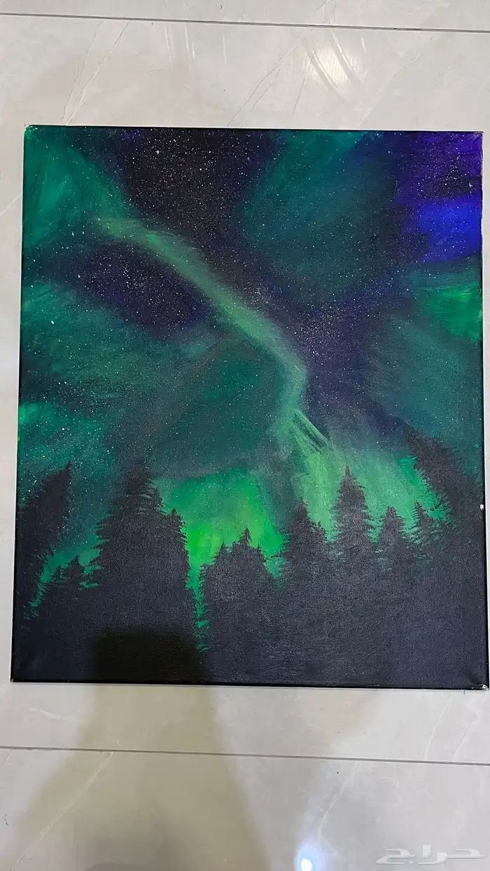 ديكور فني على لوحة كانفس 0