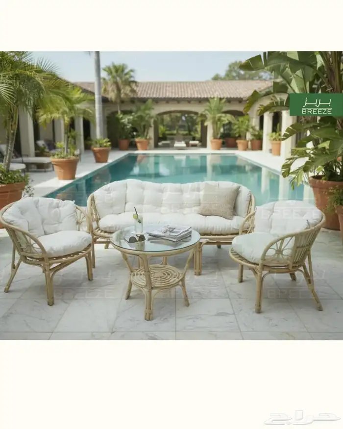 طقم الخيزران الطبيعي الاندنوسي من بريز يتوفر تمارا 3