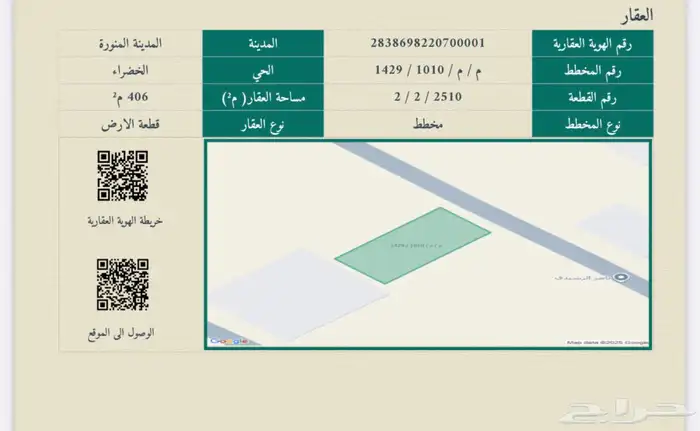 قطعة سكنية في العوينة ( الخضراء ) 1