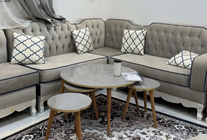 جلسة كنب خشب تركي 1