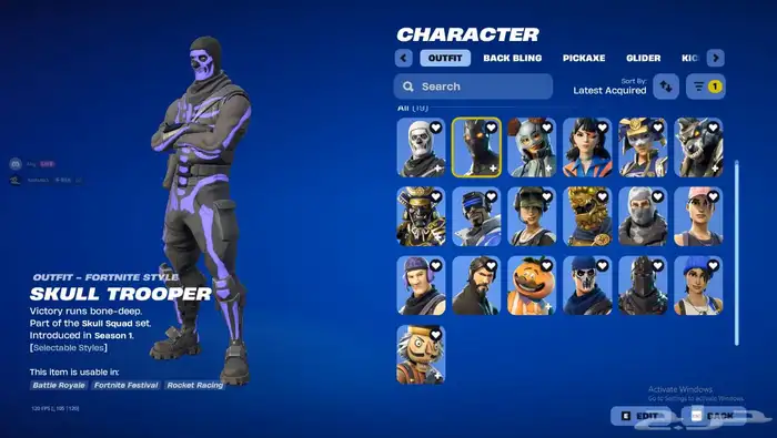 حساب فورتنايت سكلتون بنفسجي 0