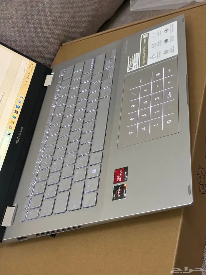 لابتوب اسوس فيفوبوك معالج رايزن 5 يعادل جيل ثالث عشر لمس 9
