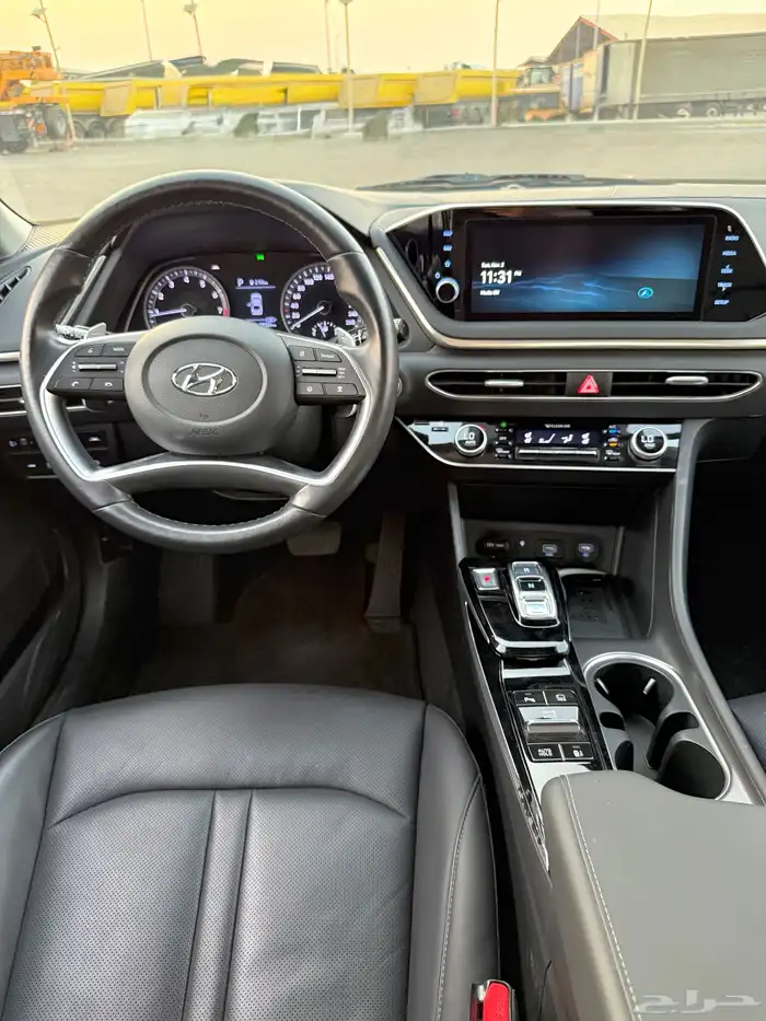 سوناتا 2021 فل كامل بدون بنورما بحالة الوكاله للبيع 14