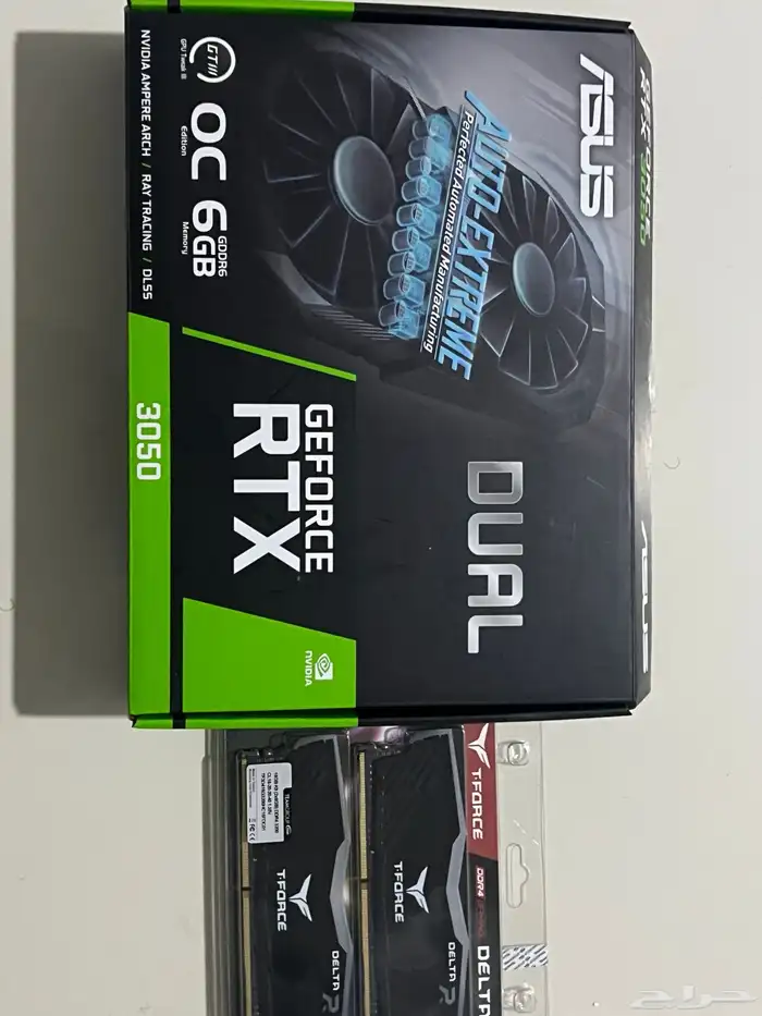 كرت شاشة asus RTX 3050 dual ورام 16 0