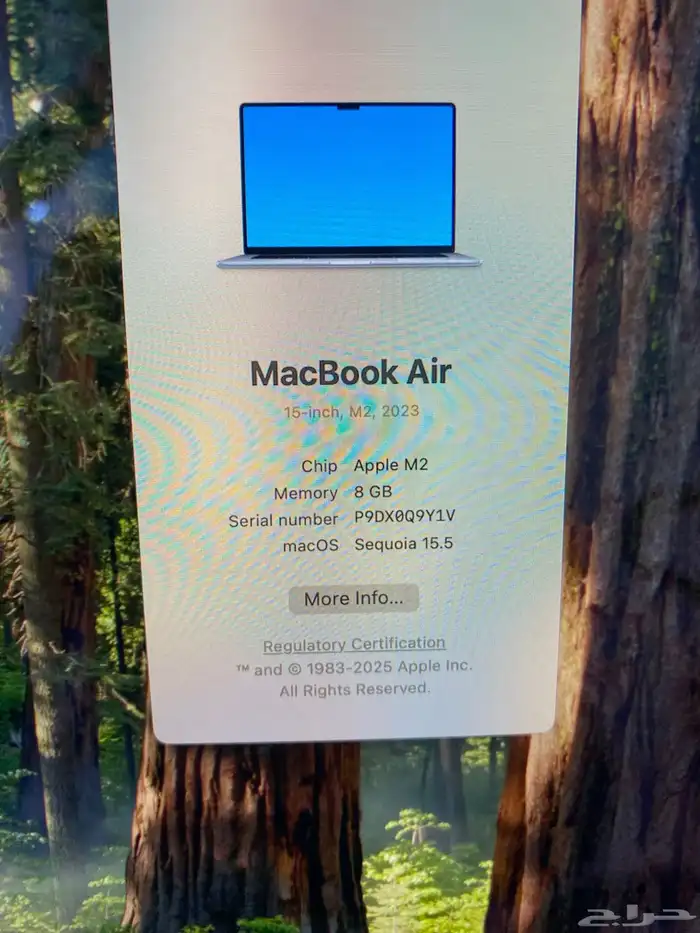 ماك بوك اير 15 انش M2 ضمان جرير نفس الجديد بدون خدوش 23