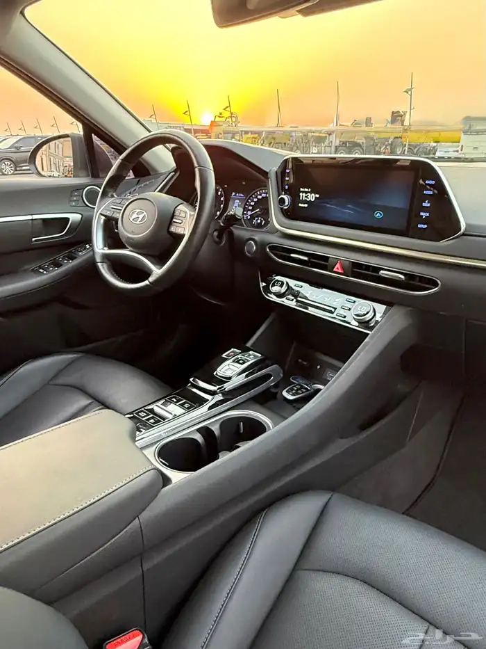 سوناتا 2021 فل كامل بدون بنورما بحالة الوكاله للبيع 9