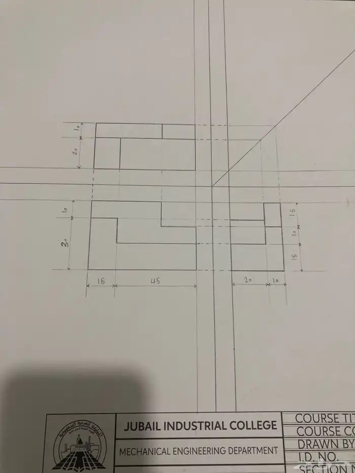 رسم هندسي دراونق لكلية الجبيل بالجبيل الصناعية 3